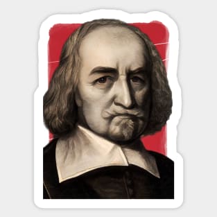 English Philosopher Thomas Hobbes illustration Sticker